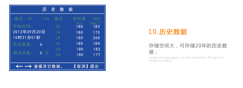 連華科技LH-BOD601無汞壓差國標安全BOD測定儀